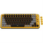 Teclado Logitech POP KEYS Inalámbrico con Función Emojis Personalizables Blast Color Amarillo-Negro