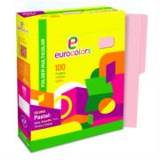 Folder Mapasa Carta Multicolor Color Rosa Pastel Pqte 100F