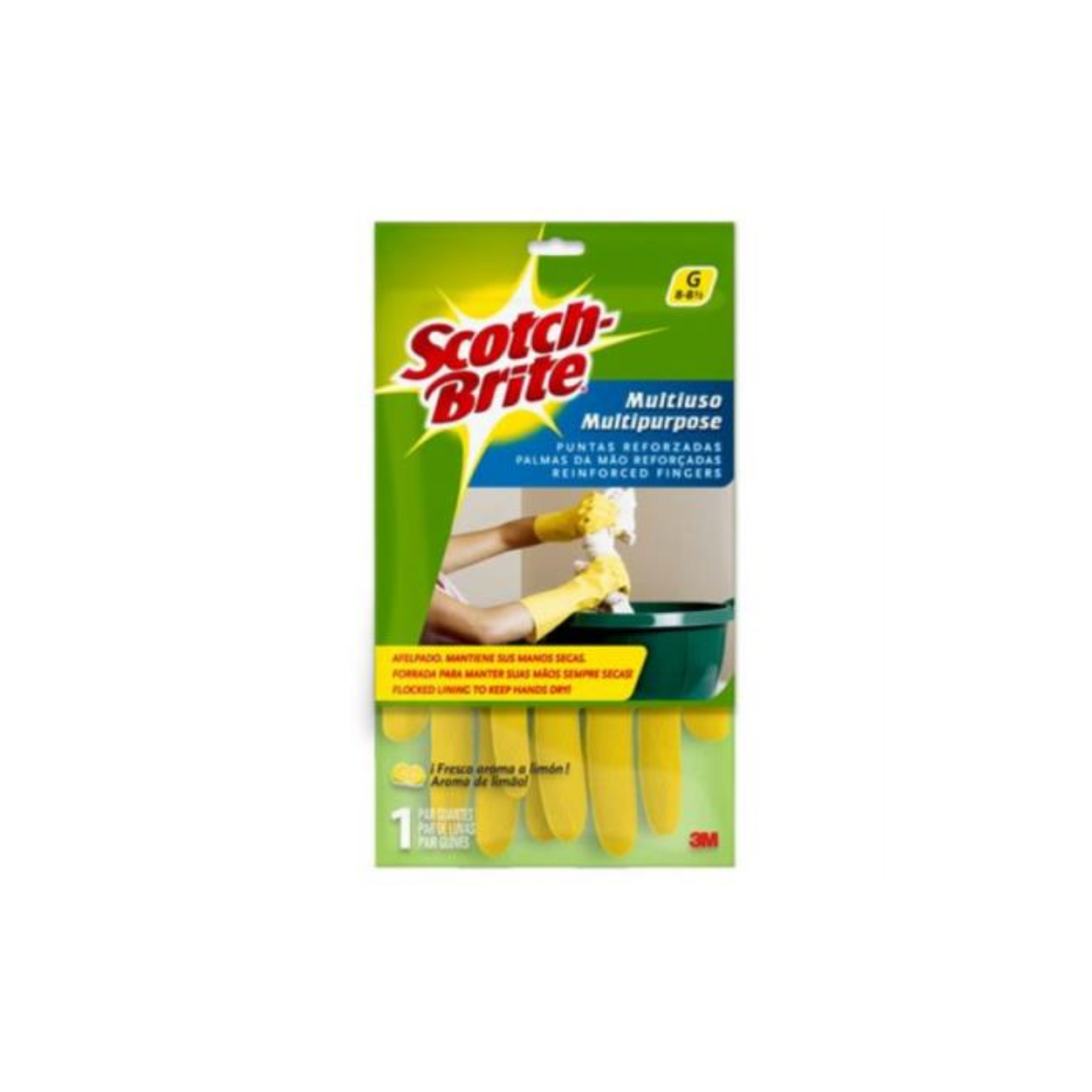 Guante Multiusos 3M Scotch Brite 8 - 8 1/2 Med/Gde 1 Pza