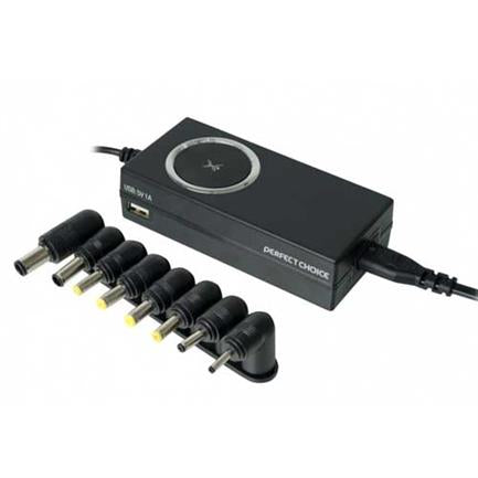 Adaptador Perfect Choice Automático de Corriente para Laptop Color Negro