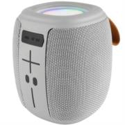 Bocina Perfect Choice Novel Drum Inalámbrica Bluetooth TWS RGB Color Gris