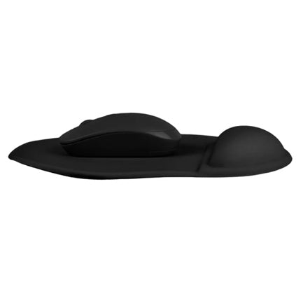 Kit Perfect Choice Mouse Inalámbrico Ergonómico 1600 dpi y Mousepad Bonet Color Negro