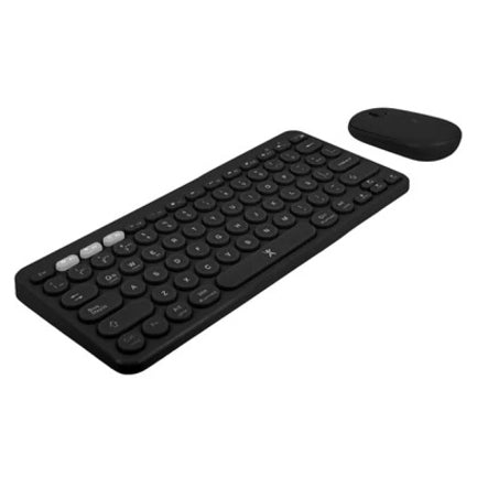 Kit Perfect Choice de Teclado y Mouse Inalámbrico Ergonómico 1000 dpi Froyo Color Negro