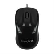 Mouse Easy Line Óptico Alámbrico USB 1200dpi Color Negro