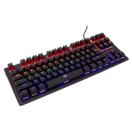 Teclado Gaming Vortred Alpha Mecánico Compacto LED/RGB Color Negro