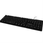 Teclado Perfect Choice Alámbrico Black Round USB Color Negro