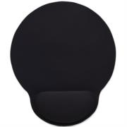 Mouse Pad Manhattan Tipo Gel C/Descansa Muñecas Color Negro