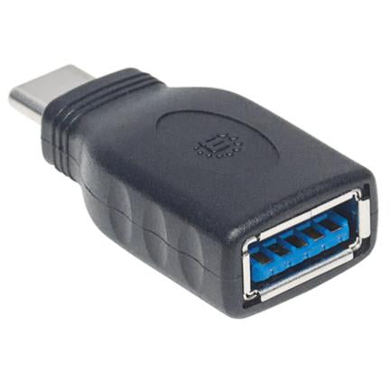 Adaptador Manhattan USB-C 3.1 Gen 1 Super Velocidad CM/AH 5 Gbps Color Negro