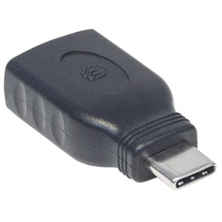 Adaptador Manhattan USB-C 3.1 Gen 1 Super Velocidad CM/AH 5 Gbps Color Negro