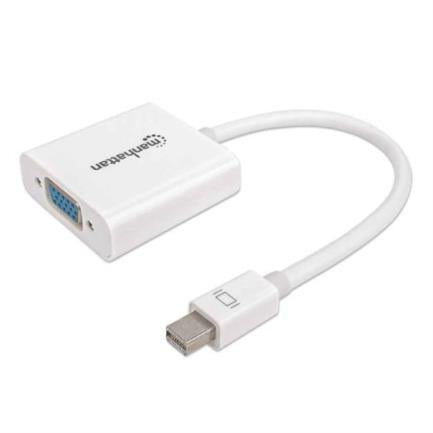 Adaptador Manhattan Mini DisplayPort-M a VGA-H Activo Color Blanco