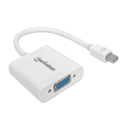 Adaptador Manhattan Mini DisplayPort-M a VGA-H Activo Color Blanco