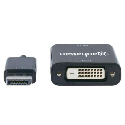 Adaptador Manhattan DisplayPort 1.2a M a DVI-D H Activo Color Negro