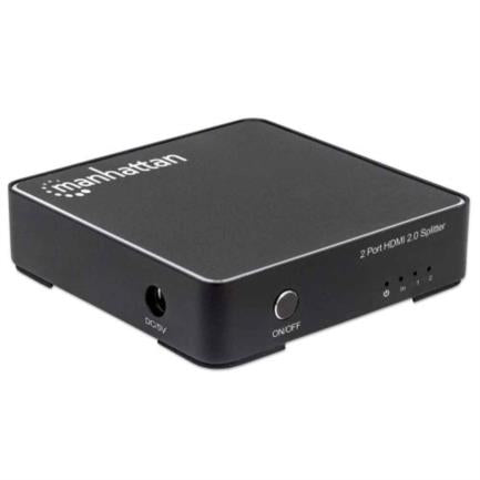 Video Splitter Manhattan HDMI 4K a 60Hz 2 Puertos Color Negro