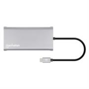 Docking Manhattan USB-C para Triple Monitor HDMI/USB-C/PD/SD/micro SD