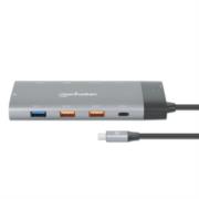 Docking Manhattan USB-C 10 Puertos 2xHDMI 5xUSB-A US