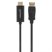 Cable Manhattan DisplayPort/HDMI M-M 1080p1.8m Color Negro