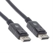 Cable Manhattan DisplayPort M-M Blindado 2m Color Negro