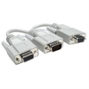 Cable Y Manhattan VGA Monitor HD15(2) 15cm Color Blanco