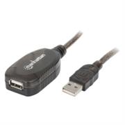 Cable Manhattan USB 2.0 Alta Velocidad Extensión Activa 20m Color Negro