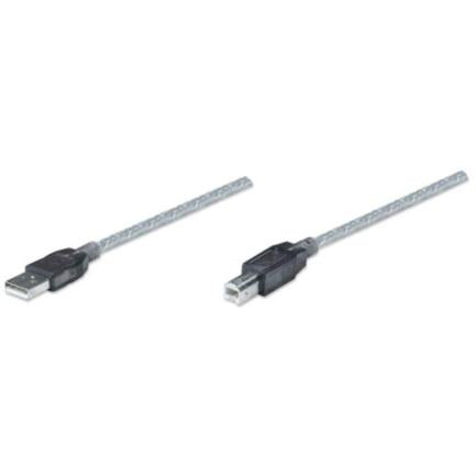 Cable Manhattan Extensión Activa USB Alta Velocidad A-B 11m Color Plata