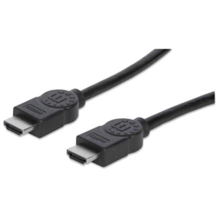 Cable Manhattan Alta Velocidad Canal Ethernet HDMI M-M 15m Color Negro