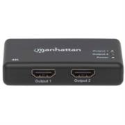 Video Splitter Manhattan HDMI 2 Puertos UHD TV 4k/30Hz Color Negro