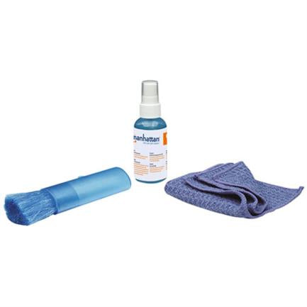 Kit Limpieza Manhattan para LCD Solución 60ml Paño y Brocha