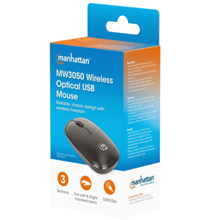 Mouse Manhattan Optico Inalambrico 2.4G Negro