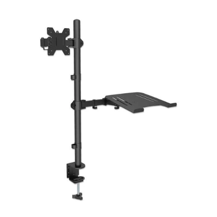 Soporte Monitor Manhattan Escritorio para 13" a 32"/Laptop 10" a 17" Hasta 8 Kg Altura Ajustable