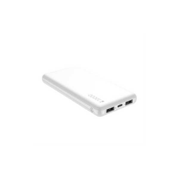 Power Bank Nextep Ultra Ligera 10000 mAh 3 Puertos Color Blanco