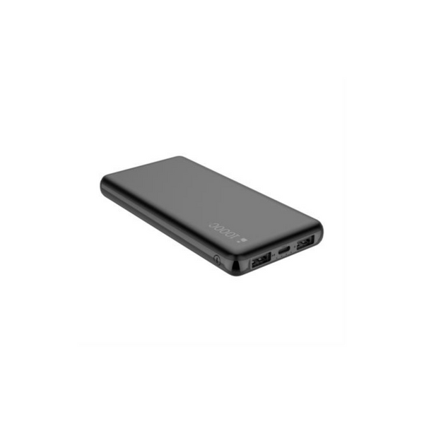 Power Bank Nextep Ultra Ligera 10000 mAh 3 Puertos Color Negro