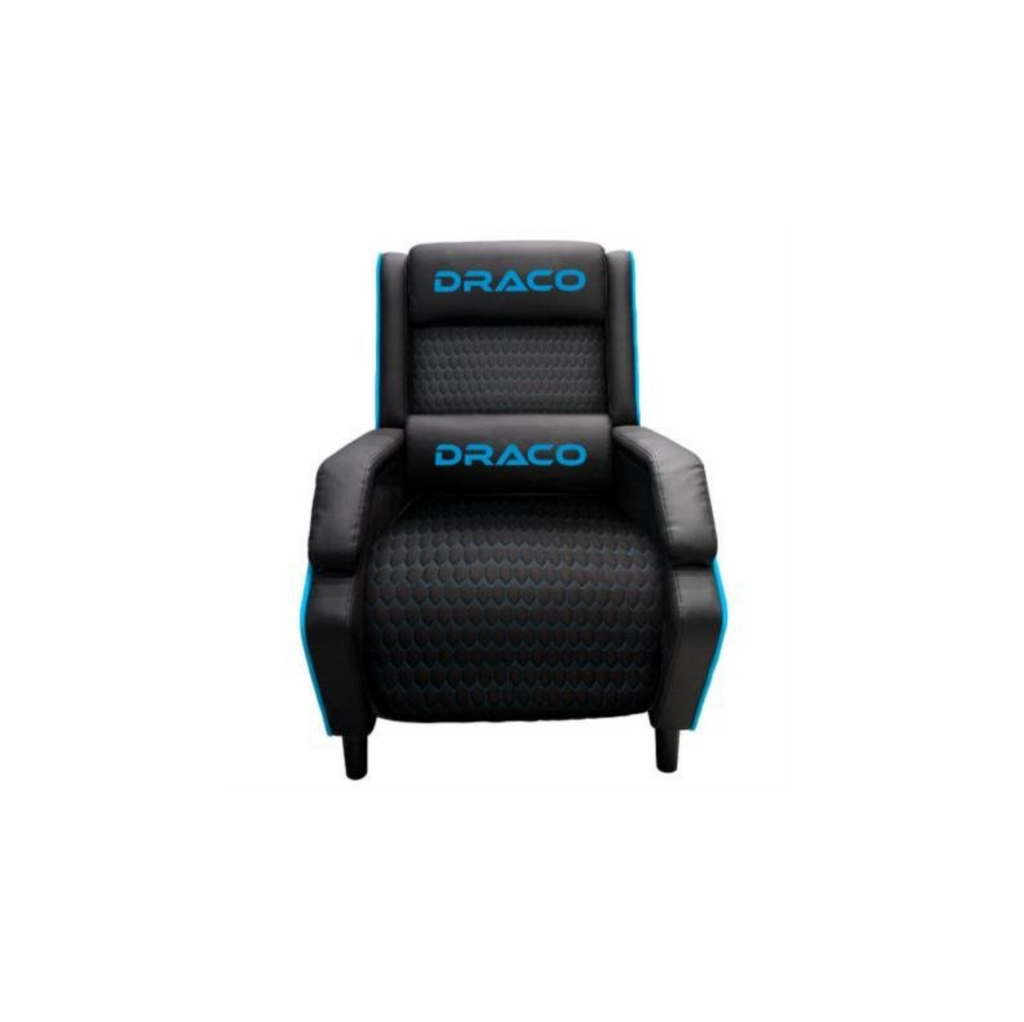 Sofá Gamer Reclinable Dragon XT Modelo Draco Color Negro-Azul
