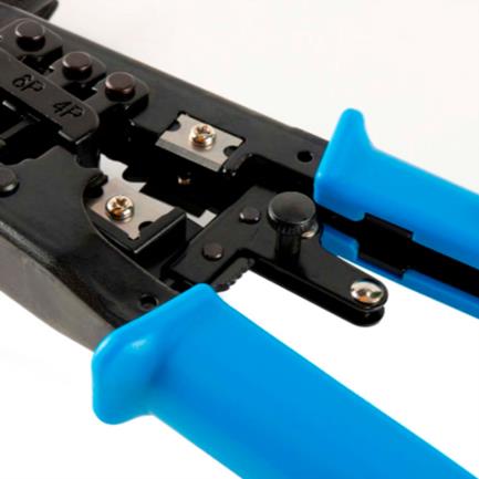 Tenaza Modular Nexxt Solutions con Prensa Terminal Pro-3 (8P8C/RJ45 - 6P6C/RJ12 - 6P4C/RJ11 - 6P2C - 4P4C - 4P2C)
