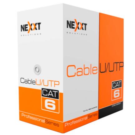 CABLE NEXXT SOLUTIONS Nexxt Giga Cat6 4P 23AWG UTP CMR Gris 305m/1000ft
