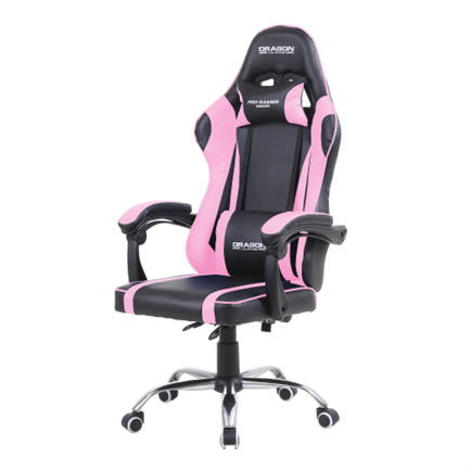 Silla Gamer Ergonómica Dragón XT Modelo Falkor Color Rosa-Negro