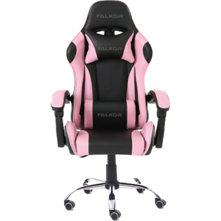 Silla Gamer Ergonómica Modelo Falkor Color Negro-Rosa