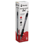 Boligrafo Nextep Gel Retractil Mediano 0.7mm Negro c/6