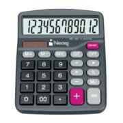 BUNDLE Calculadora Nextep 12 Dígitos Semi Escritorio Solar/Bateria  CONT. 2 PIEZAS