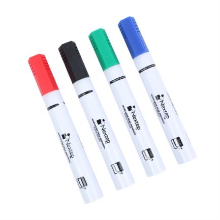 Marcadores Nextep para Pizarron Blanco Juego 4 Colores Punta Gruesa Cincel 4mm