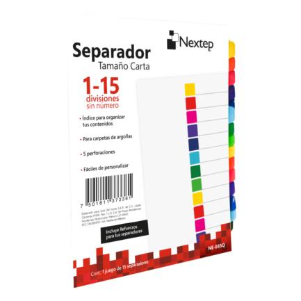 Separador Nextep Economico 15 Divisiones sin Numero