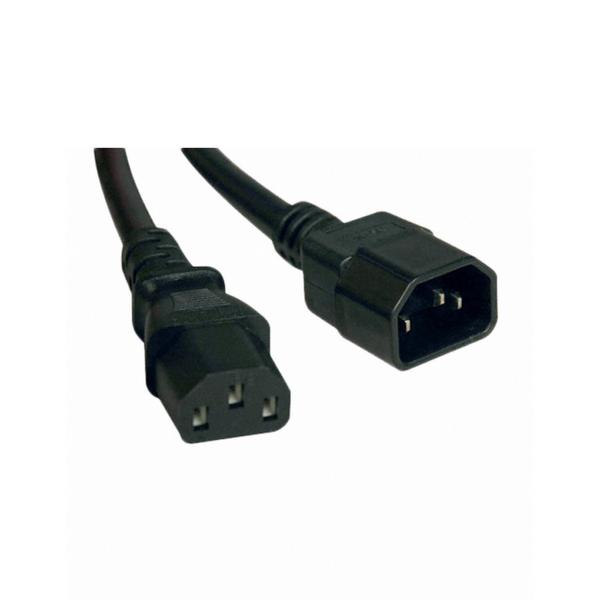 Cable Tripp Lite Alimentación Servicio Pesado PDU C13-C14 15A 250V 14 AWG 1.83m Color Negro