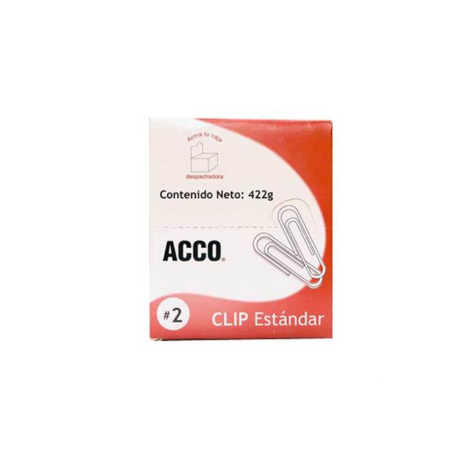 CLIP ACCO ESTANDAR No.2 INOXIDABLE 100CLIPS C/10