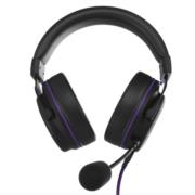 Audífonos Gamer Alámbricos Primus Arcus 260S Diadema Ajustable Micrófono Desmontable USB Color Negro/Morado