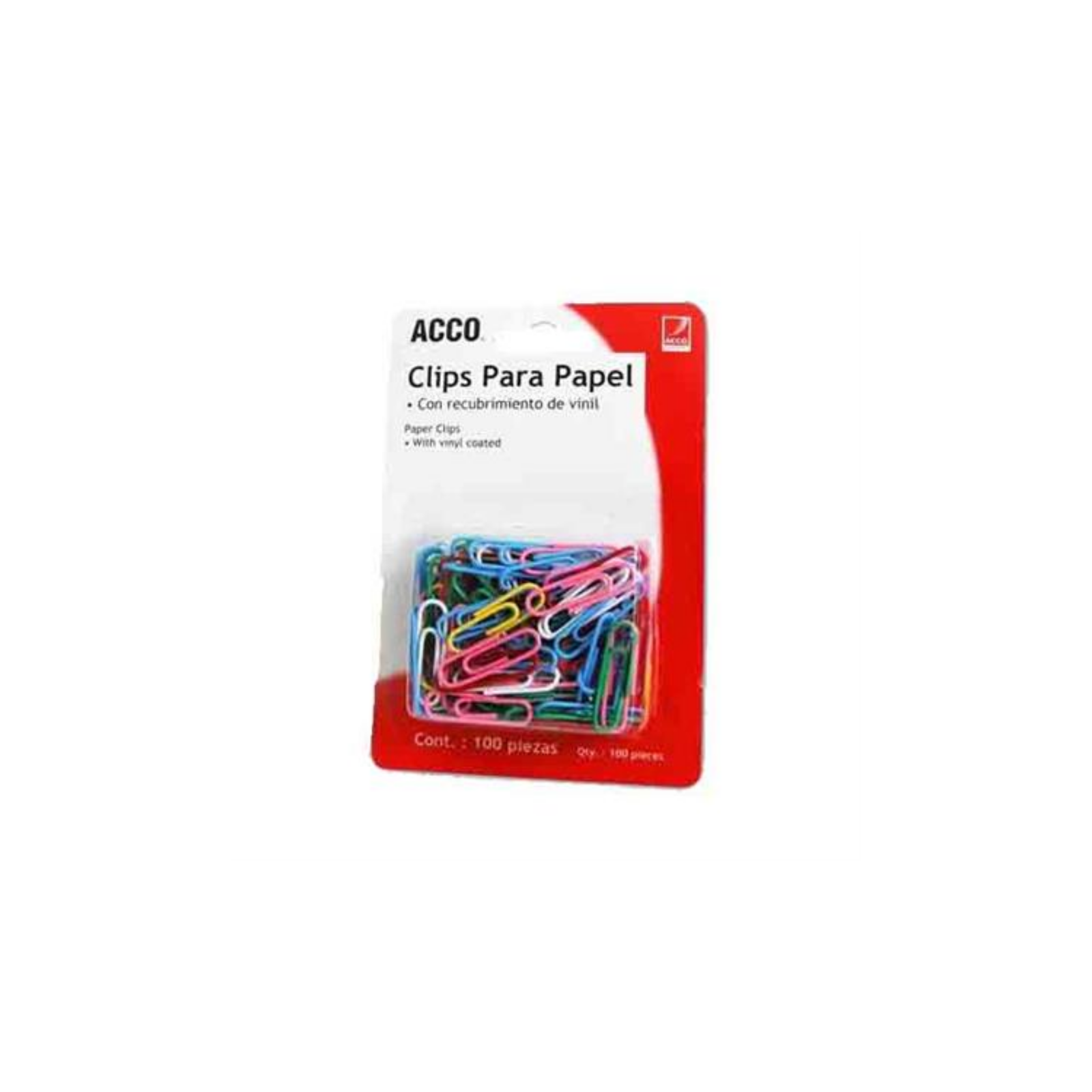 CLIP ACCO COLORES BLISTER C/100 CLIPS