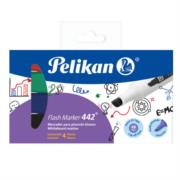 Marcador Pelikan Flash Marker 442 Tinta Borrable Estuche C/4 Colores