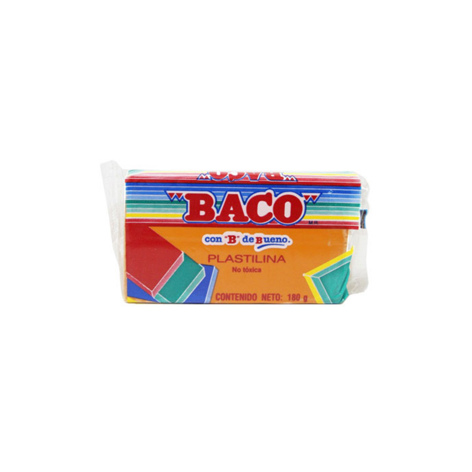 PLASTILINA BACO MARQUETA 180GR NARANJA No.52