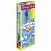 Bolígrafo Papermate Kilométrico Retráctil Punto Fino 0.7mm Color Negro Caja C/12 Pzas