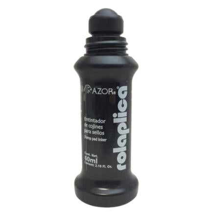 Tinta Azor Rolaplica 587 para Sellos Negro 60ml