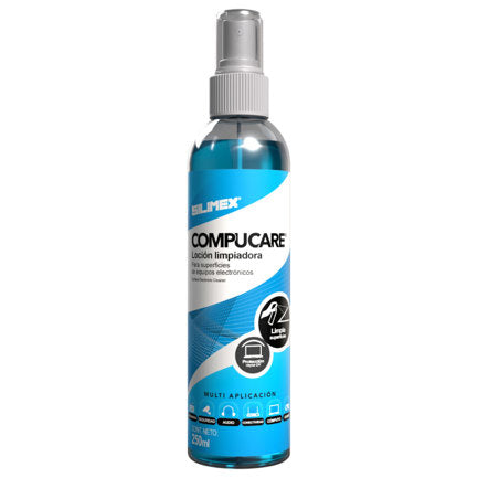 LOCIÓN LIMPIADORA PARA SUPERFICIES PLÁSTICAS SILIMEX COMPU CARE 250ML