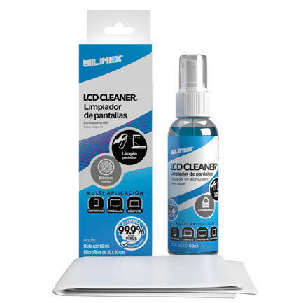 KIT DE LIMPIEZA PARA PANTALLAS SILIMEX LCD CLEANER 60ML